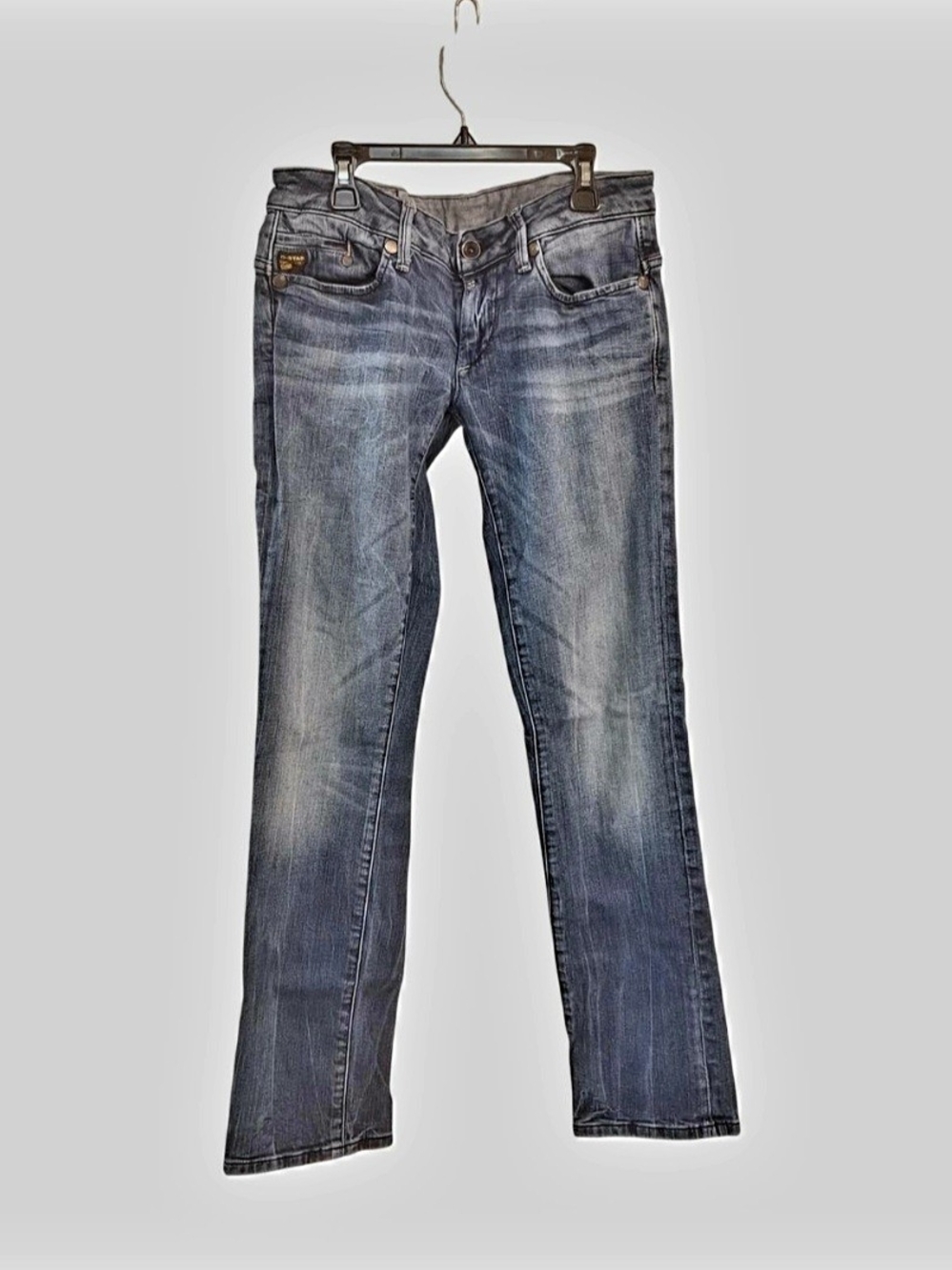 G-Star Women's Straight-Leg Jeans in Washed Blue